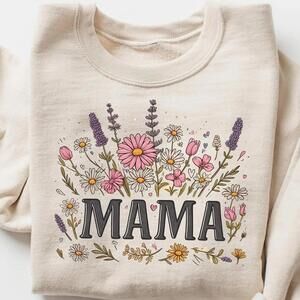 Mama Wildflowers T-Shirt Retro Floral Mothers Day Outfit